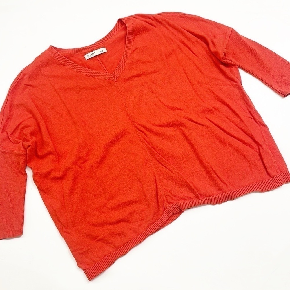 Old Navy bright orange knit sweater